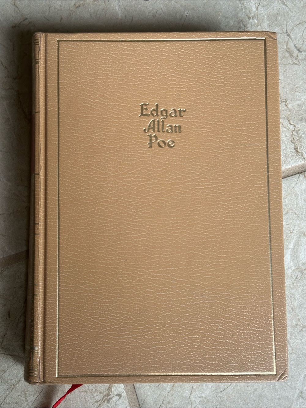 Edgar Allan Poe vintage hardcover The Works of Poe attached ribbon bookmark